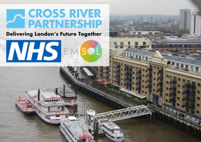 EMSOL selected by the Cross River Partnership to monitor air pollution and noise levels associated with river freight activity on the River Thames