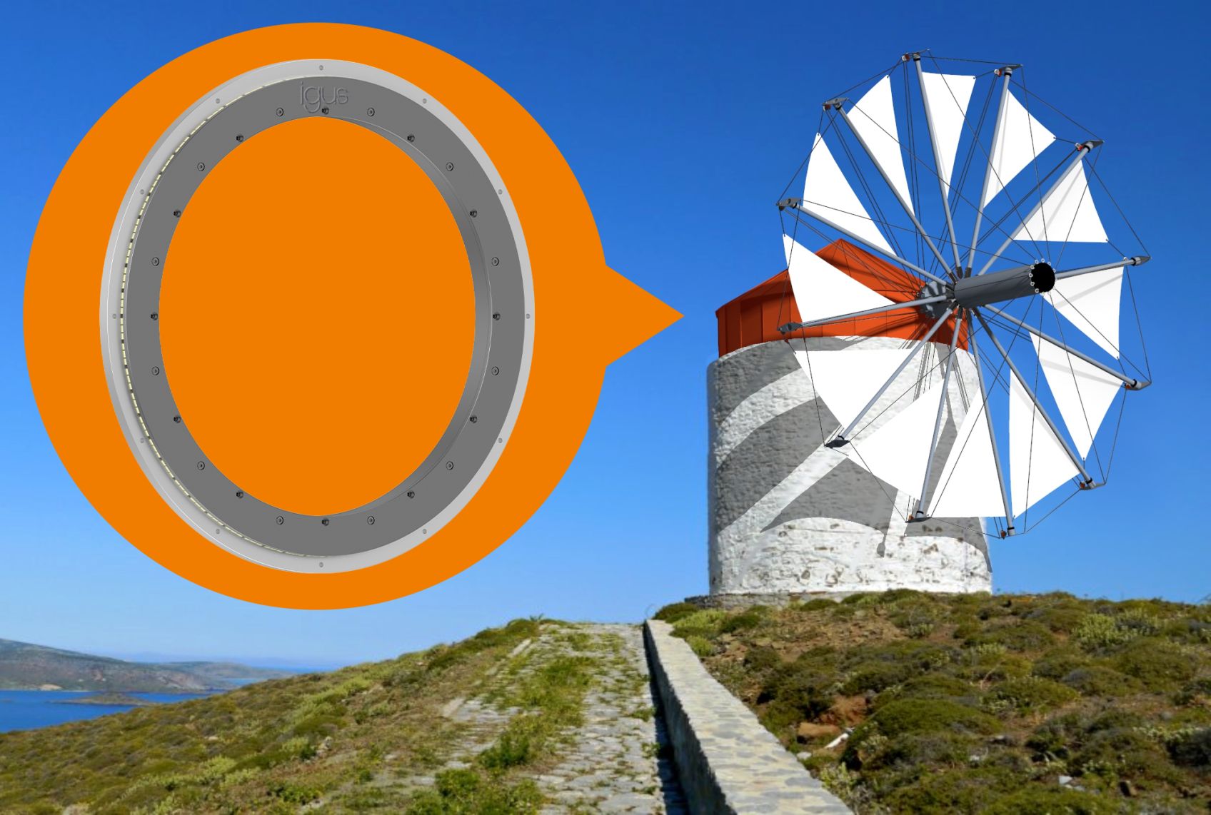 Student project Sailwind 4 will reuse old windmills for power generation, with support from Igus